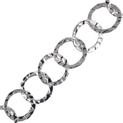 17mm x 17mm Metal Chain Silver (Per Yard)