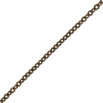 2mm x 1.5mm Metal Chain Brass (Per Yard)