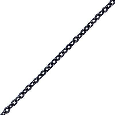 2mm x 1.5mm Metal Chain Black (Per Yard)