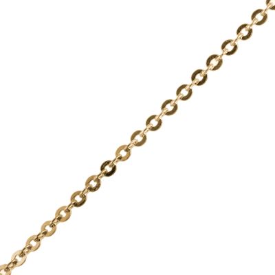 2mm x 1.5mm Metal Chain Gold (Per Yard)