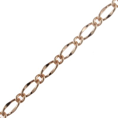 6mm x 2mm Metal Chain Gold (Per Yard)