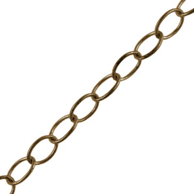 7mm x 5mm Metal Chain Brass (Per Yard)