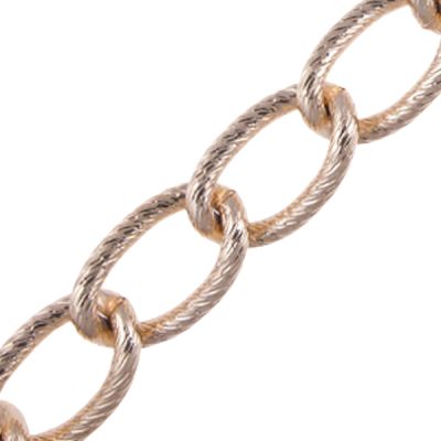 26mm x 16mm Alumminum Chain (Gold) (Per Yard)