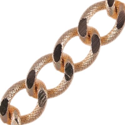 25mm x 18mm Aluminum Chain Gold (Per Yard)
