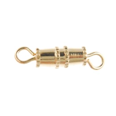 9mm Small Barrel Screw Clasp, Gold-Plated (36 Pieces)