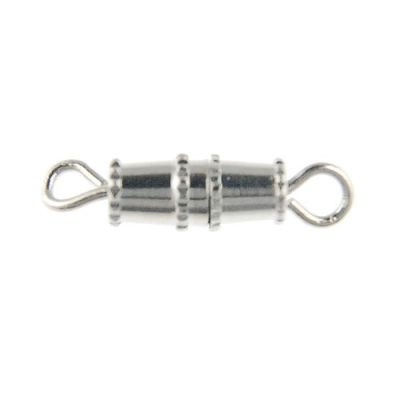 9mm Small Barrel Screw Clasp, Silver-Plated (36 Pieces)