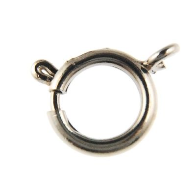 Spring Ring Clasp, 12MM Im.Rhodium (36 Pieces)