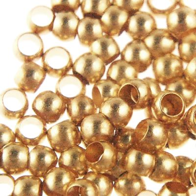 2.5MM Crimp Beads Gold-Plated-0.5 OZ (400pieces)