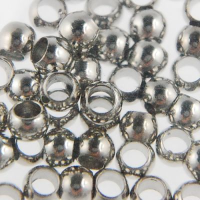 3.0MM Crimp Beads Im.Rhodium-0.5 OZ (300pieces)