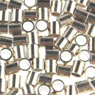 2.0MM Crimp Tube Silver-Plated-0.5 OZ (700pieces)