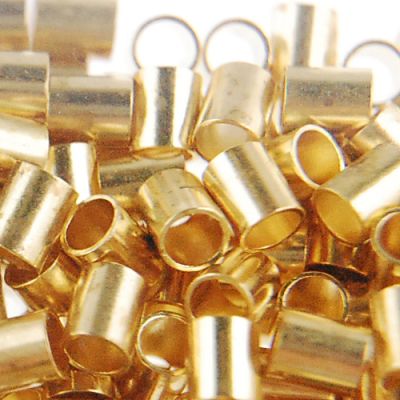 2.5MM Crimp Tube Gold-Plated-0.5 OZ (350pieces)