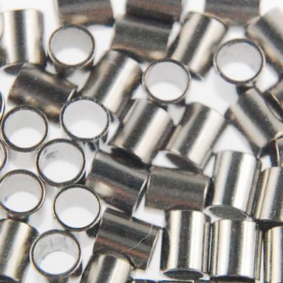 2.5MM Crimp Tube Im.Rhodium-0.5 OZ (350pieces)