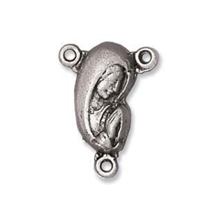 Casting Blessed Mother & Child (Antique Silver) (12 PCS)