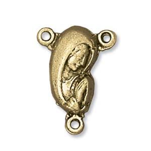 Casting Blessed Mother & Child (Antique Gold) (12 PCS)