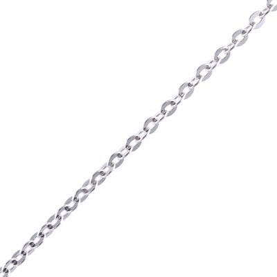 2mm x 1.5mm Metal Chain Silver (Per Yard)