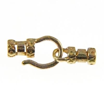 Hook & Eye End Caps (Gold-Plated) (5 sets)