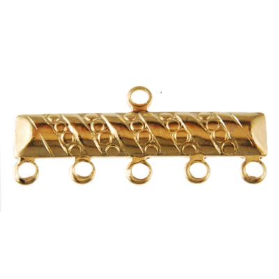 End Bar Design (5-Row) Gold-Plated (36 Pieces)