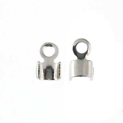 Cord End Small Im.Rhodium (144 Pieces)