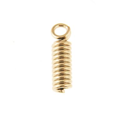Coil End w/ Loop, 1MM Inner Diameter, Gold-Plated (144 Pieces)
