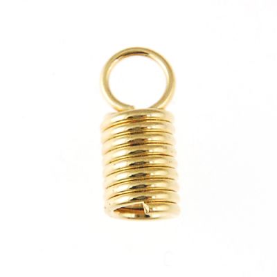 Coil End w/ Loop, 3MM Inner Diameter, Gold (36 Pieces)