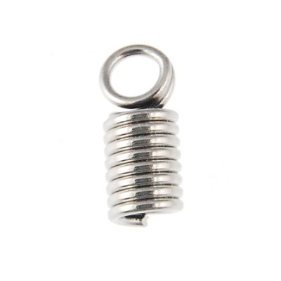 Coil End w/ Loop, 3MM Inner Diameter, Im. Rhodium (36 Pieces)