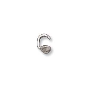 Bead Tip Cup, 0.7MM Hole and Open Loop, Imitation Rhodium (72 Pieces)