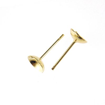 Post w/6MM Cup, Gold-Plated (144 Pieces)