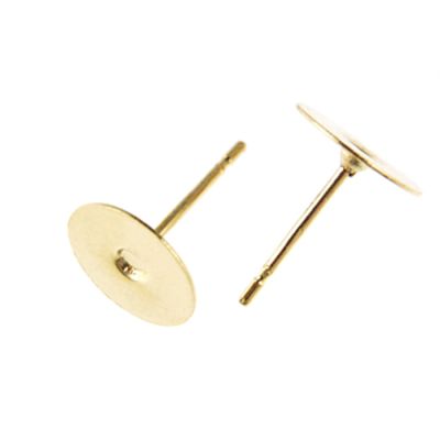 Post w/10MM Flat Pad, Gold-Plated (72 Pieces)