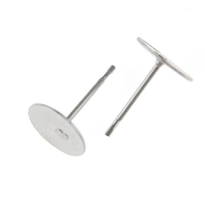 Post w/10MM Flat Pad, Surgical Steel (72 Pieces)