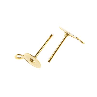 Post w/6MM Pad & Ring, Gold-Plated (72 Pieces)