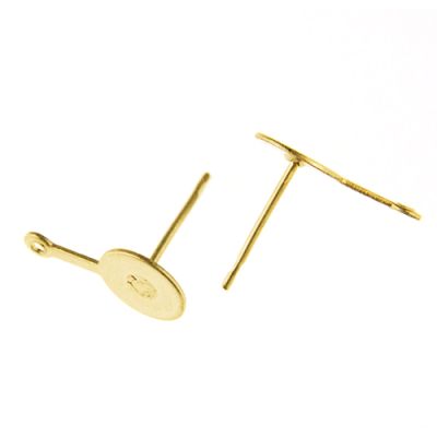 Post w/7MM Pad & Ring, Gold-Plated (72 Pieces)