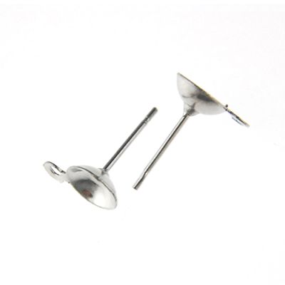 Post w/6MM Cup & Loop, Surgical Steel (72 Pieces)