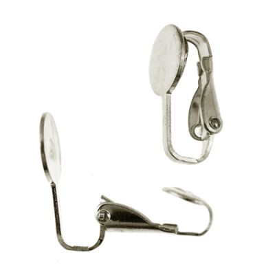 Ear Clip w/ 9MM Pad Im.Rhodium (72 Pieces)