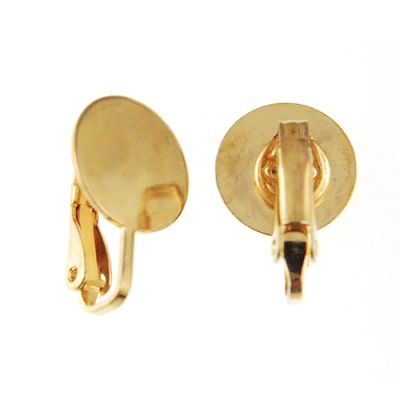 Ear Clip w/ 13MM Pad Gold-Plated (36 Pieces)