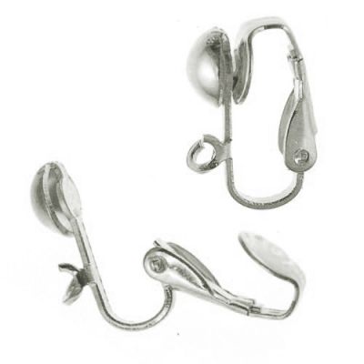 Ear Clip w/ 7MM Ball & Lp Im.Rhodium (36 Pieces)