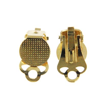 Fancy Ear Clip W /10MM Pad Gold-Plated (72 Pieces)
