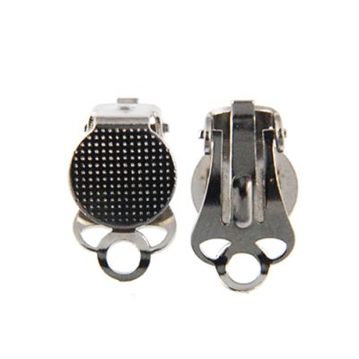 Fancy Ear Clip w/ 10MM Pad Im.Rhodium (72 Pieces)