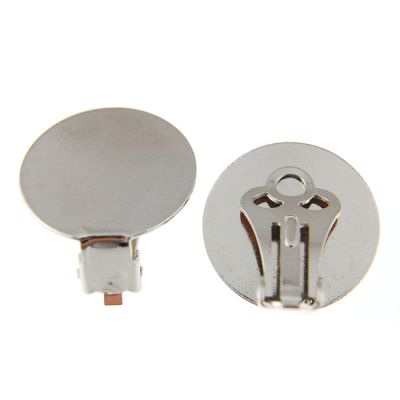 Fancy Ear Clip w/ 16MM Pad Im.Rhodium (24 Pieces)