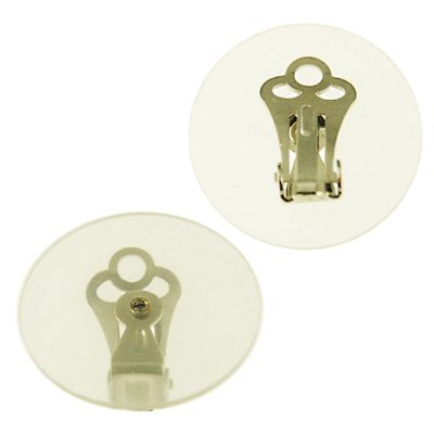 Fancy Ear Clip w/ 25MM Plastic Pad-Gold (36 Pieces)