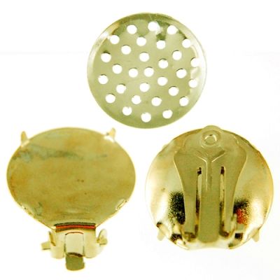 Ear Clip & Screen 5/8" Gold-Plated (36 Pieces)