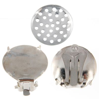 Ear Clip & Screen 5/8" Im.Rhodium (36 Pieces)