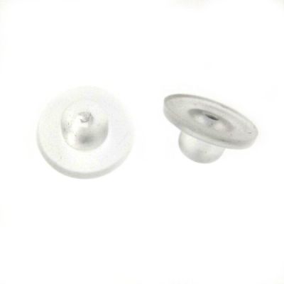 10mm Large Earring Clutch, Clip Cushion, Clear Rubber (144 Pieces)