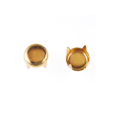 Flat Round Nailhead 20SS Gold (200 Pieces)