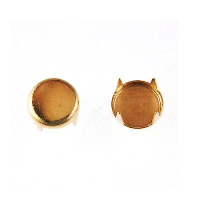 Flat Round Nailhead 30SS Gold (200 Pieces)