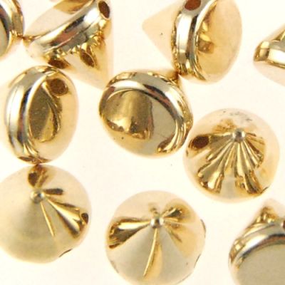 BULK PACK! Flatback & Sew-On Spikes 10MM (Gold) (500 Pieces)