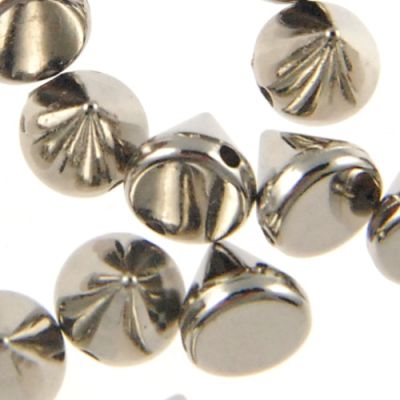 BULK PACK! Flatback & Sew-On Spikes 10MM (Silver) (500 Pieces)