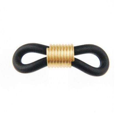Eyeglass & Sunglass Holder Chain Connector, Black w/ Gold (72 Pieces)