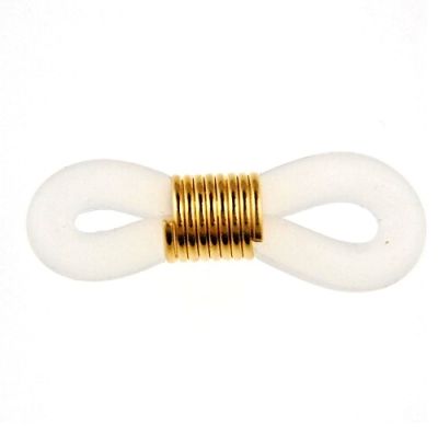 Eyeglass & Sunglass Holder Chain Connector, Clear w/ Gold (72 Pieces)