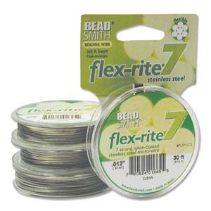 .012 Beading Wire 7-Strand Clear/Silver (30 Feet)