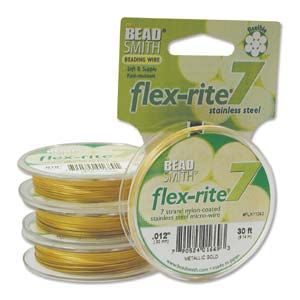 .012 Beading Wire 7-Strand Gold (30 Feet)